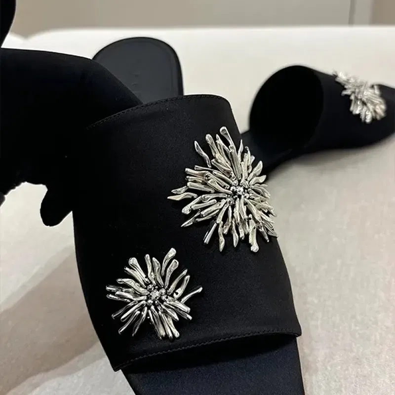 Color: black, Shoe Size: 37 - Women's Summer Shoes Natural Sude Sandals Ladies Genuine Leather Green Black Sandals Fashion Women's Shoes Outer Wear Slippers