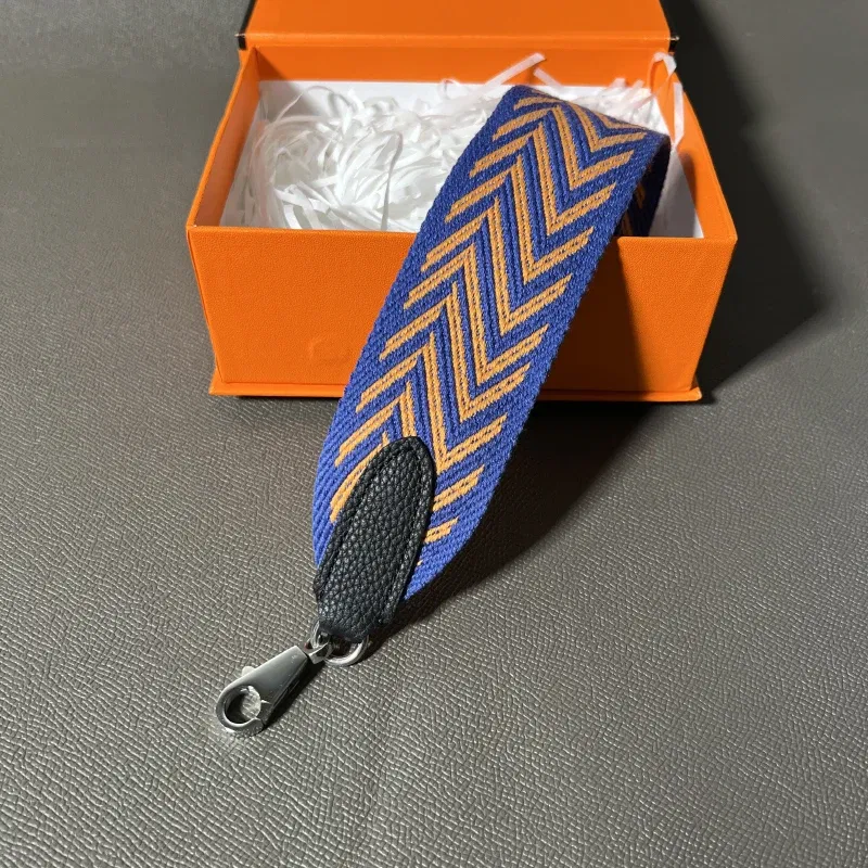 Color: black, Size: XL - Hand-Sewn Leather Woven Canvas Shoulder Strap 5cm Wide Wax Line Herbag Evelyn Replacement Bag Accessory