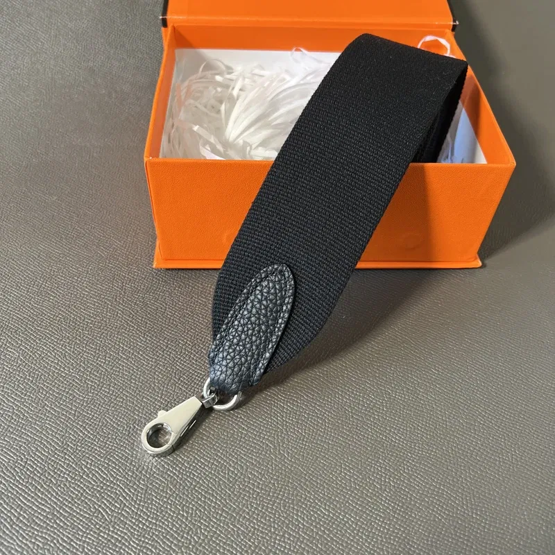 Color: Bronze, Size: 3/4" - Hand-Sewn Leather Woven Canvas Shoulder Strap 5cm Wide Wax Line Herbag Evelyn Replacement Bag Accessory