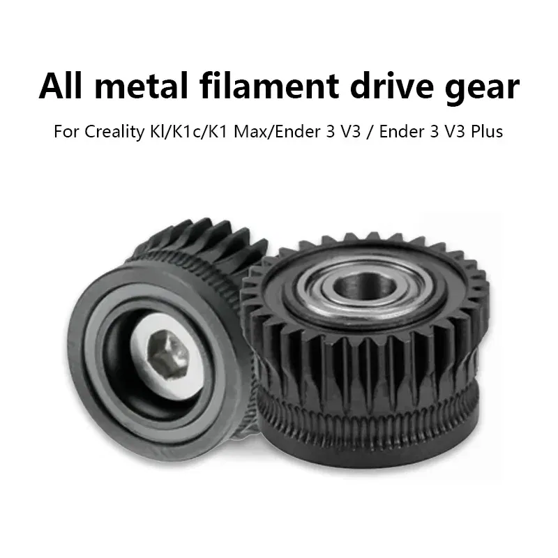 Color: Blue - 2pcs/lot CR K1C K1 Gear All Metal Filament Drive Gear for Creality K1 Max Extruder Nickel Plated DLC Coating High Hardness Wear