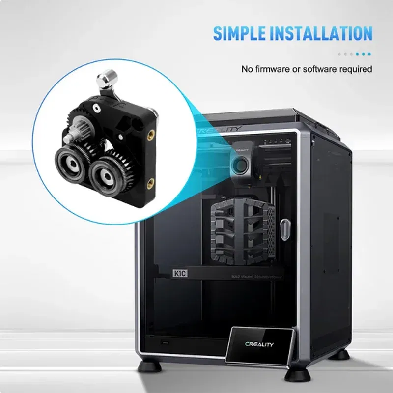 Color: Blue - 2pcs/lot CR K1C K1 Gear All Metal Filament Drive Gear for Creality K1 Max Extruder Nickel Plated DLC Coating High Hardness Wear