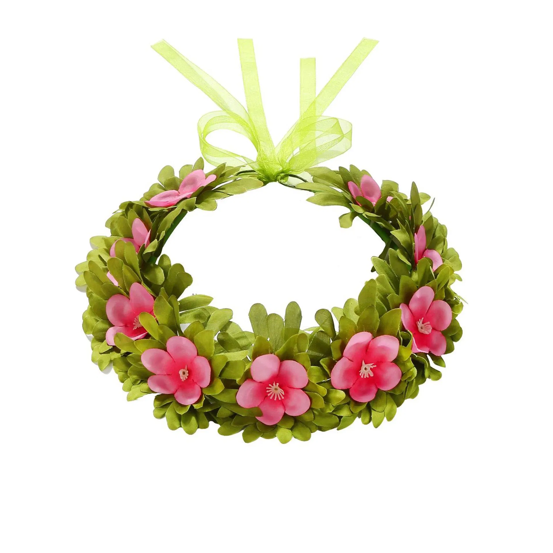 Color: Pink - Lovely Disney Moana 2 Dancing Flower Garland Headdress Kids Adult Hawaii Beach Floral Headgear Princess Vaina Cosplay Accessory