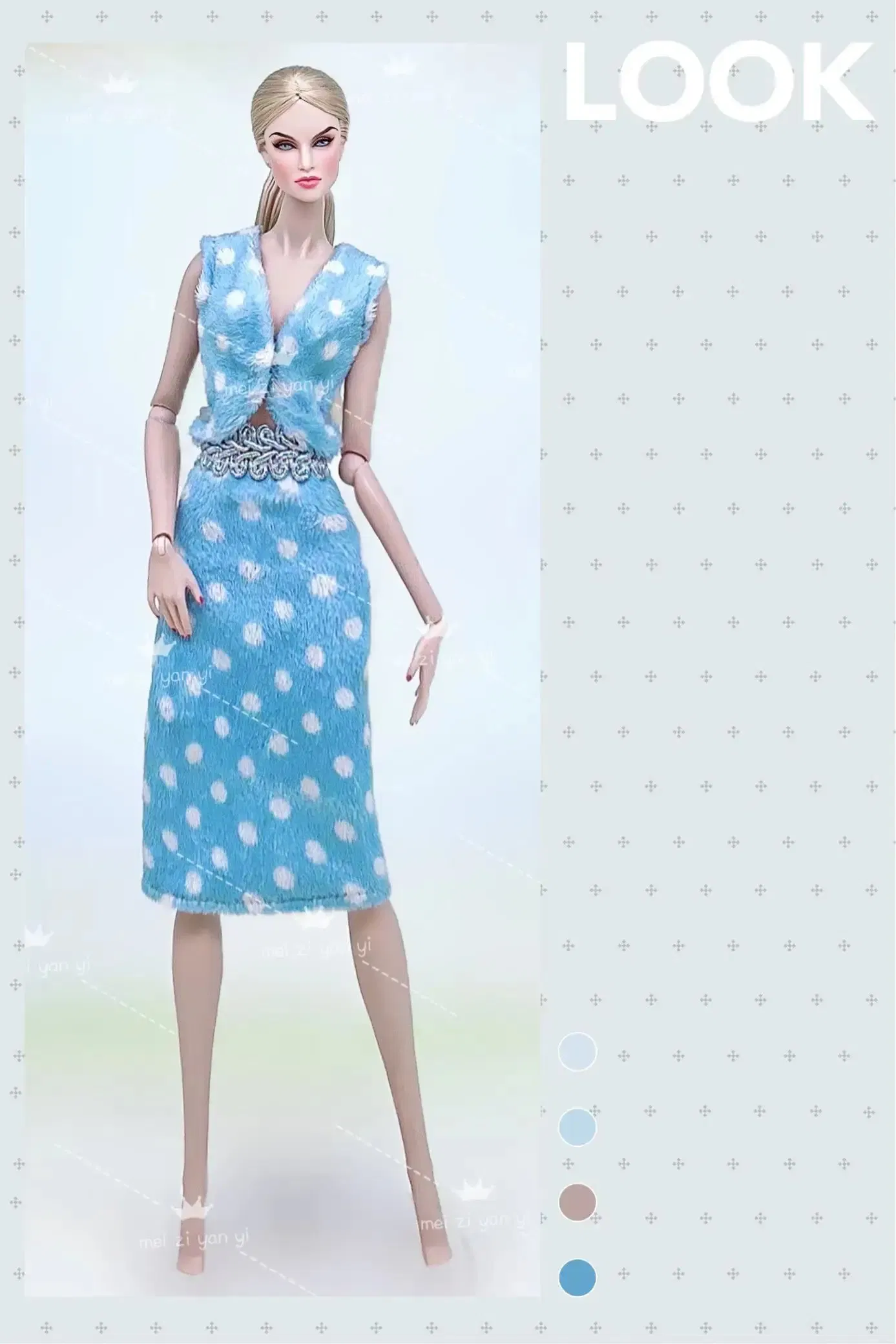 Color: PURPLE - for clothes pink for 30cm doll