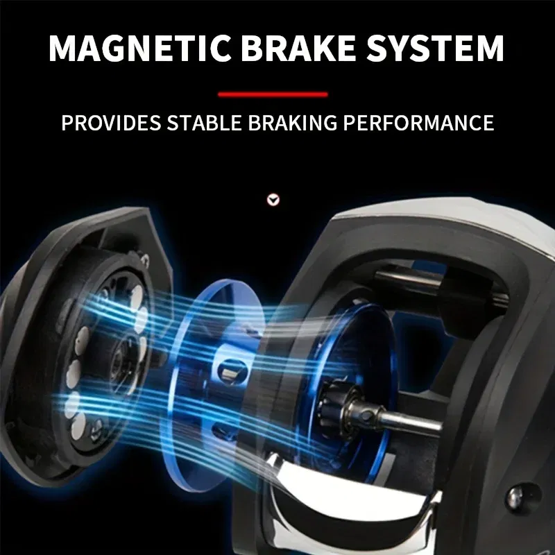 Color: Orange, Use Mode: Left Hand, Bearing Quantity: 18 - BILLINGS Baitcasting Reel AK Series,7.2:1 Gear Ratio 18+1BB,18LB Max Drag,Shallow Spool,For Freshwater Saltwate