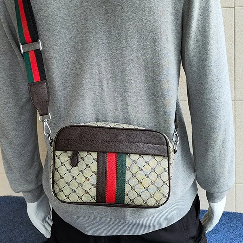 Color: GRAY - 2024 Fashion Youth Shoulder Bag PU Leather Trendy Crossbody Bag Party Business Leisure Mobile Phone Bag Wholesale Dropshipping