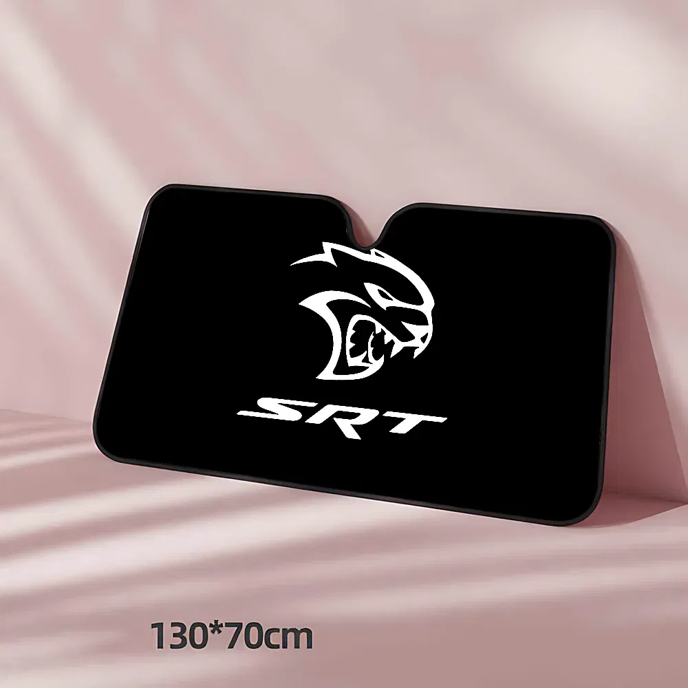 Color: MULTI - S-SRT D-Dodge Challenger Car Car SunShade Windscreen Front Window Visor 70x130cm Sun Visor Solar Protect Plaid Gift Novelty Car