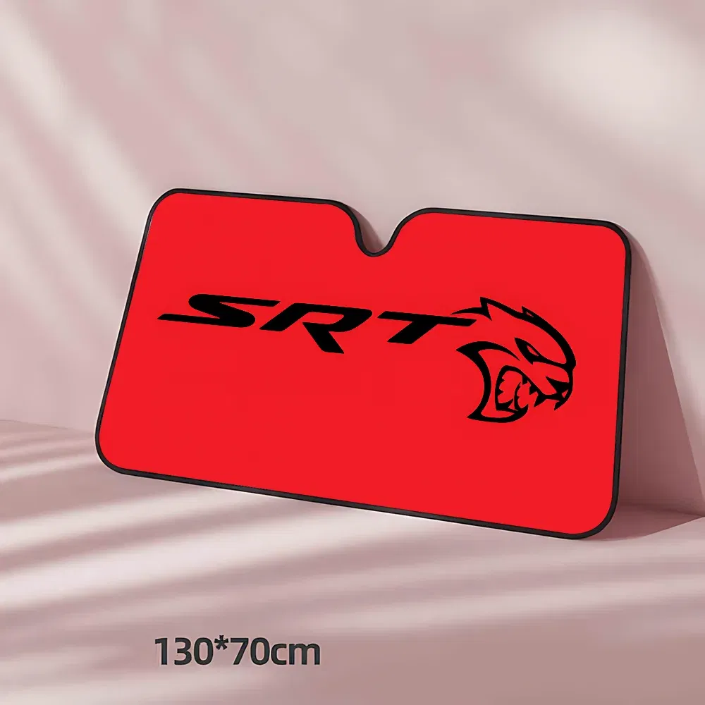 Color: MULTI - S-SRT D-Dodge Challenger Car Car SunShade Windscreen Front Window Visor 70x130cm Sun Visor Solar Protect Plaid Gift Novelty Car