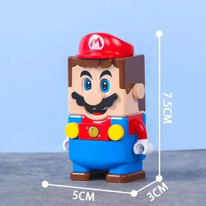 Color: Orange - New Super Mario Bros Blocks Luigi Mini Buliding Blocks Action Toy Figures Assembly Toys Dolls Children Birthday Gifts