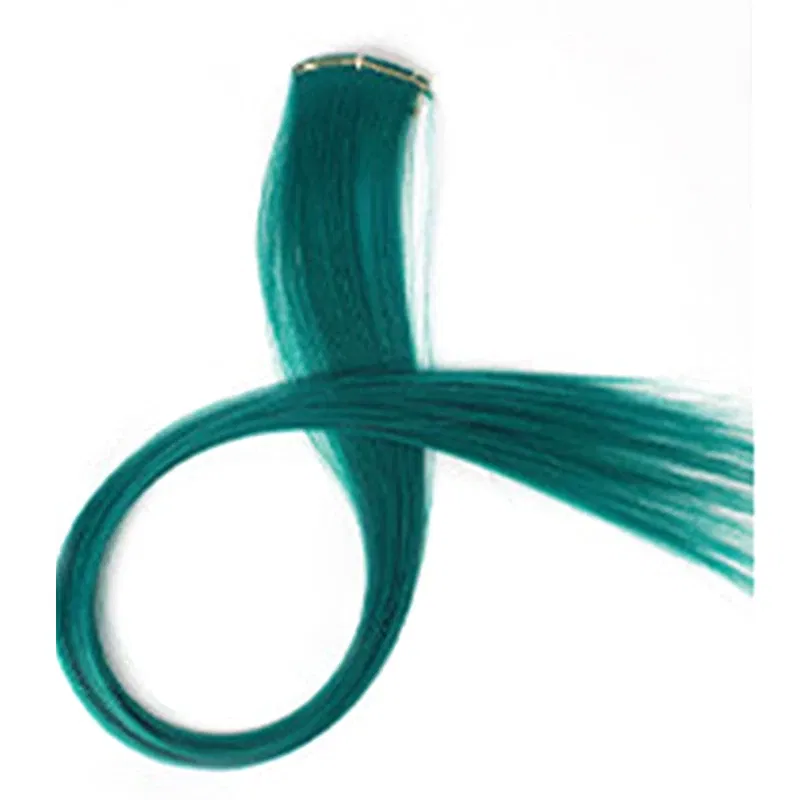 Color: Orange, Ships From: CHINA - Long Straight Hair Piece High Temperature Wire no Trace Matte Monochrome Fashion Wig for Women Girls