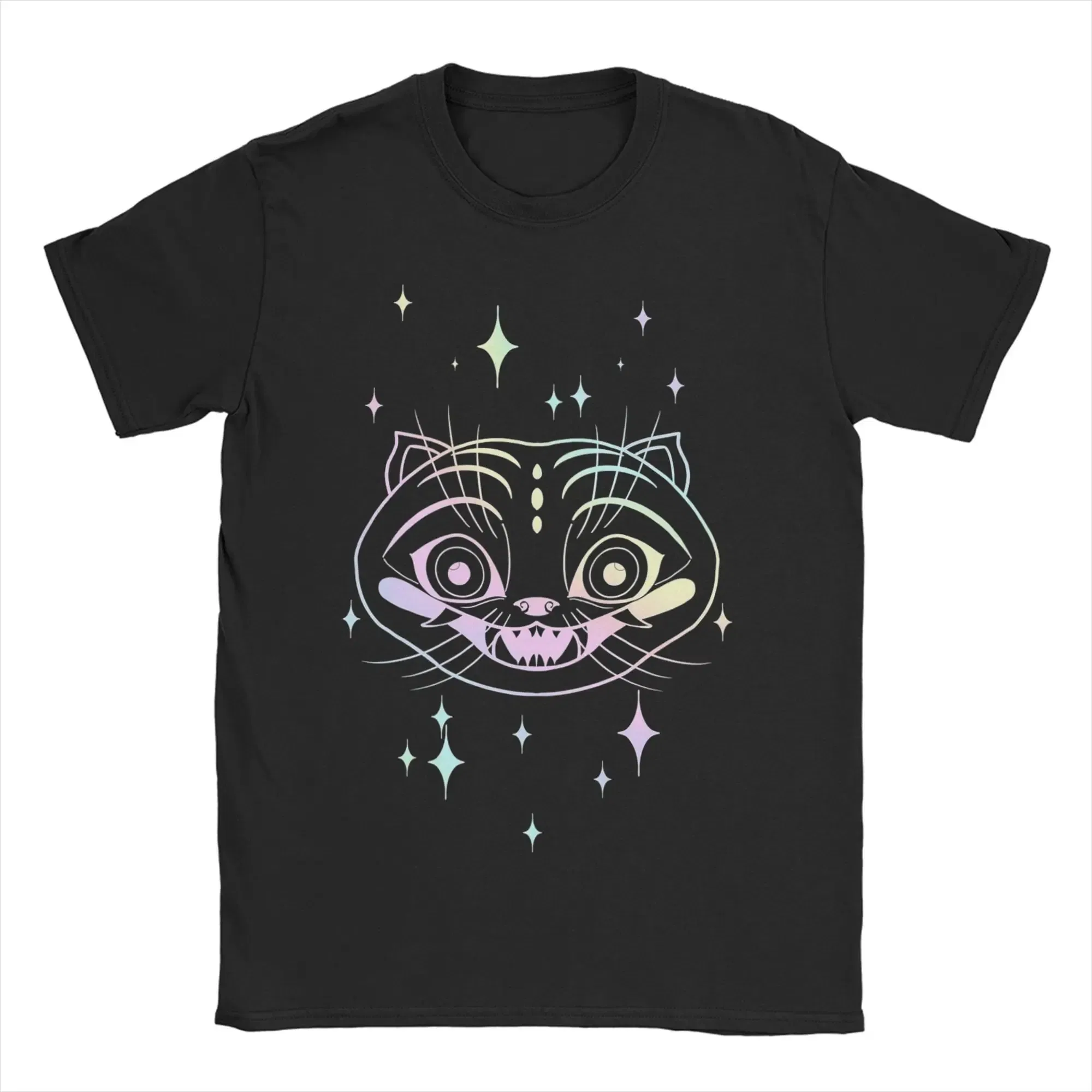 Color: MULTI, Size: XXL - Derpy Tiger Cat T Shirt Men Women's Cotton Unique T-Shirt Round Collar Huntrix Kpop Demon Hunters Tees Short Sleeve 4XL 5XL 6XL