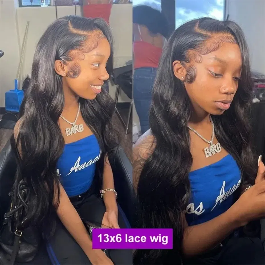 Color: #1B, Ships From: CHINA, Stretched Length: 32inches, Density: 150% - Body Wave 4x4 Glueless HD Lace Closure Wigs For Women 13x4 13x6 Human Hair Wig Brazilian Transparent Lace Front Wig Pre Plucked