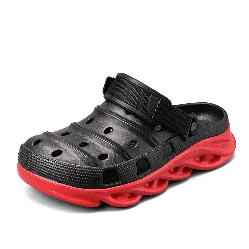 Color: SKY BLUE, Shoe Size: 40 - Fashion Garden Shoes Men's Clogs Slippers Sandal Flat Camouflage Sandals Male Sneakers Outdoor Flip Flops Home Clogs