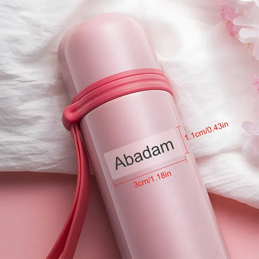 Color: light yellow - Transparent Waterproof Name Stickers for School-Custom Labels,Multilingual Text, Kids DIY Crafts & Sports Bottle Marking