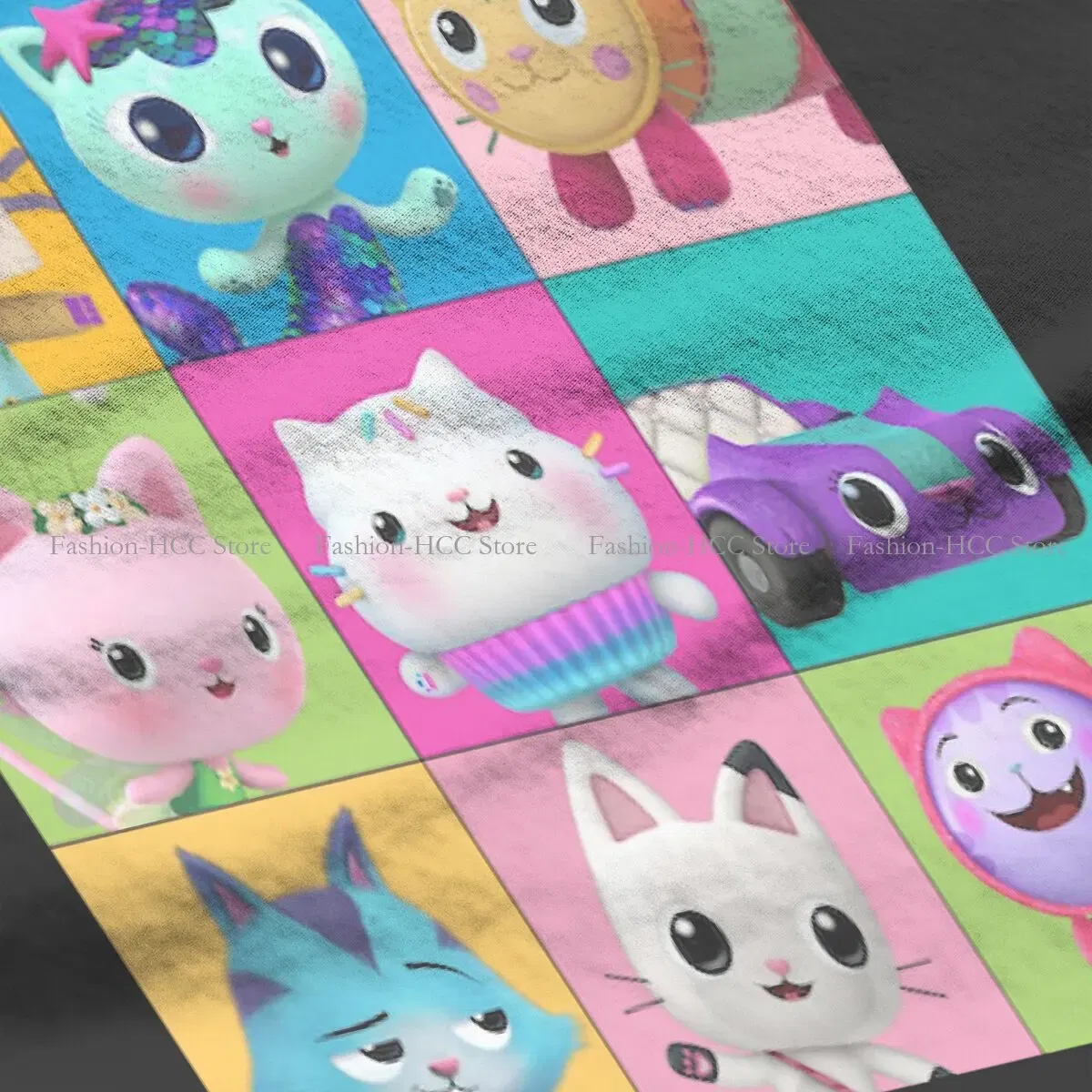 Color: black, Size: S - Essential Style Polyester TShirt Gabby's Dollhouse Gabby Cartoon Comfortable Hip Hop Gift Idea T Shirt Stuff