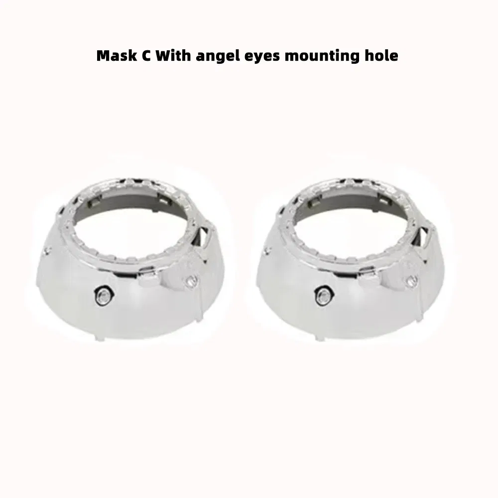 Color: Orange - SANVI 2.5INCHES 3INCHES BI XENON/LED Projector lens mask  shrouds Car light accessories