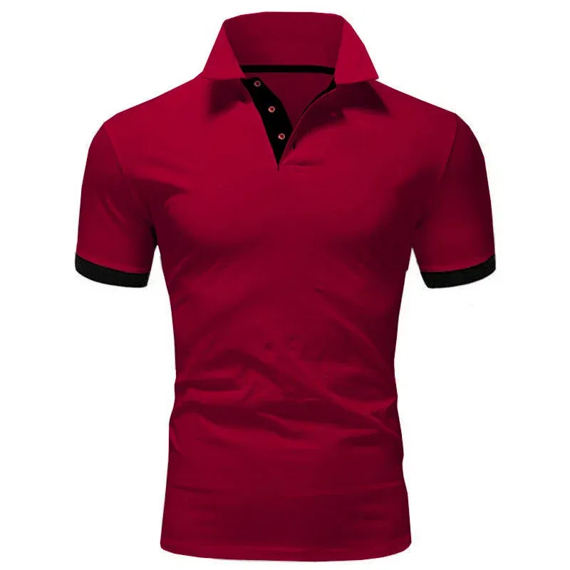 Color: Gold, Size: XL - Men's Short Sleeve Polo Shirts Casual Slim Fit Basic Designed Shirts Quick-drying Anti-wrinkle Tops