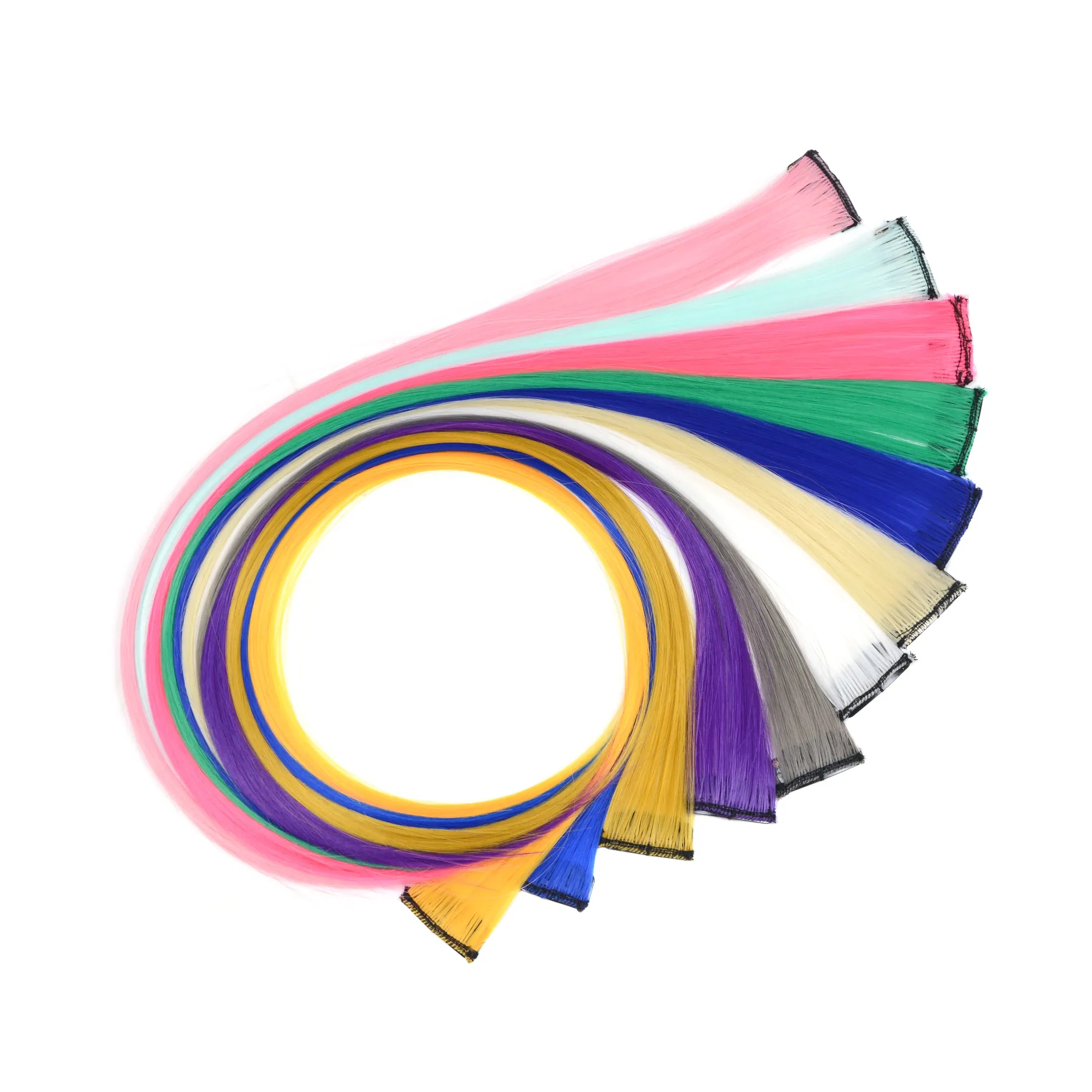 Color: T1/27, Stretched Length: 22inches - 22" Long 37 Colors Synthetic Straight Hairpieces Hair Extensions Anti-flaming Clip In One Piece Synthetic Hair Extension