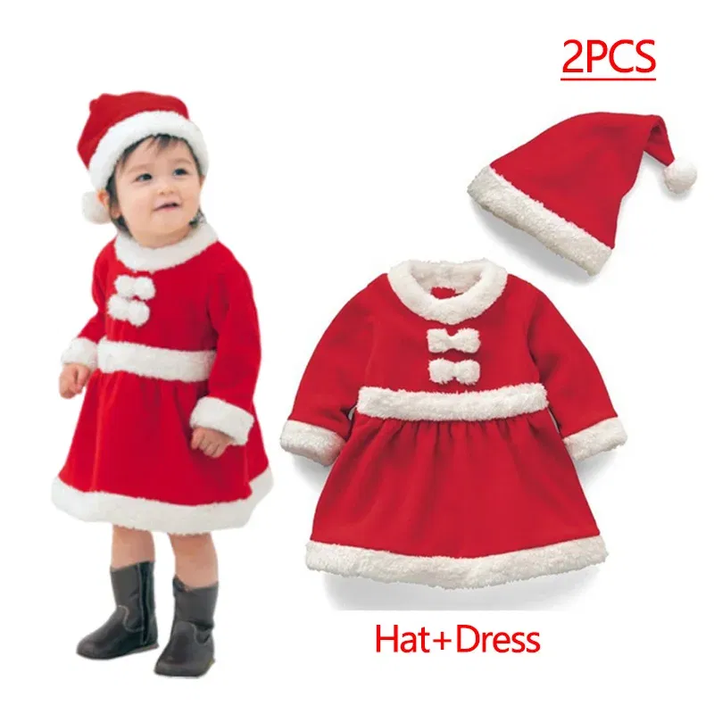 Color: Chocolate, Kid Size: 12 - New Year Kids Santa Claus Costume Green Elf Cosplay Christmas Carnival Party Fancy Dress for Girls Boys Red Xmas Clothes Set