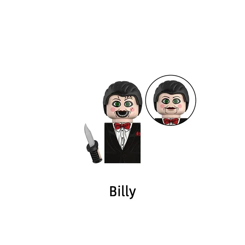 Color: Clear - TP1040 WM6205 G0129 Killer Klowns Mini Action Figure Classic Horror Thriller Movie Series Building Block Model Doll Toy For Gift