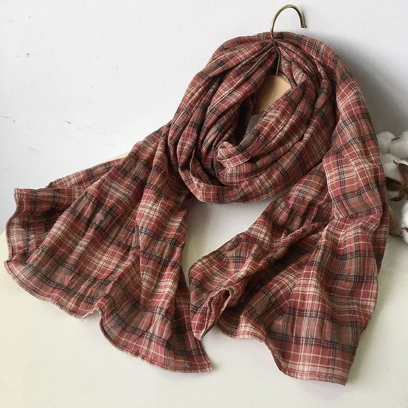 Color: Red, Ships From: CHINA, Age Range: >8Y - Autumn and winter cotton classic fashionable plaid unisex  scarf Couple Scarves