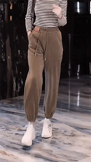 Women Composite Fleece-lined Thick Pants