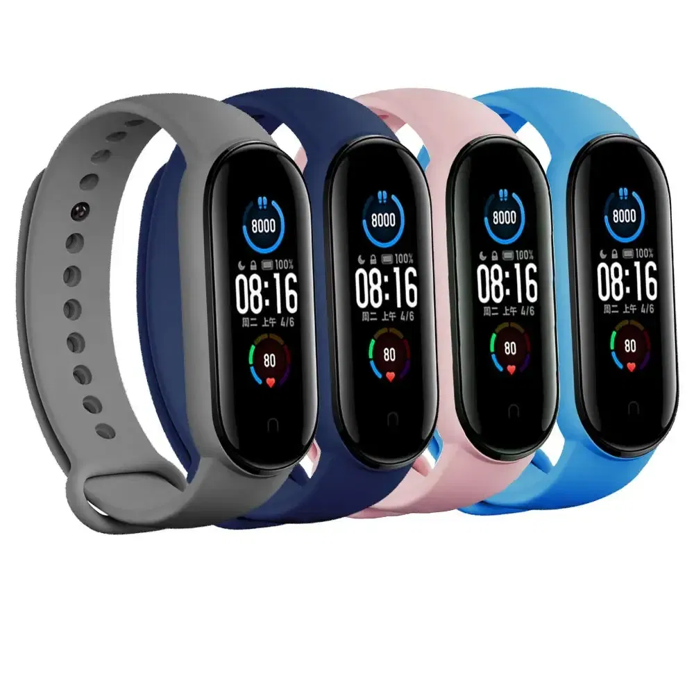 Band Color: Darkblue Black, Band Width: 18mm, Ships From: CHINA - Silicone Watch Strap For Xiaomi Mi Band 7 6 5 4 3 Wristband Bracelet Wrist Straps MiBand 3/4 band5 band6 Smartwatch Accessories