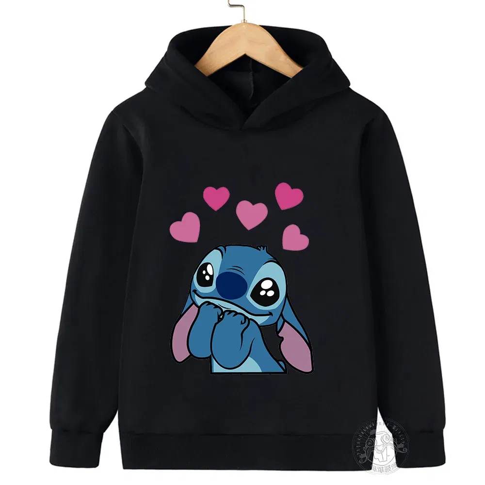 Color: GRAY, Kid Size: 6 - Autumn and winter cute cartoon hoodie trend fashion children boys and girls eye-catching wear multi-size optional new products