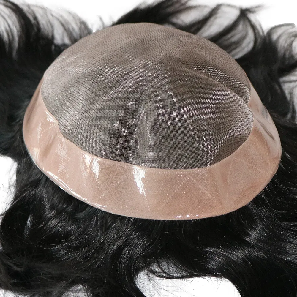 Toupee Color: 4R#, Toupee Density: 110%, Length: 6 inches, Toupee Size: 6x8, Toupee Design: free - 20MM Curly Brown Black Super Durable Mono Lace&Pu Mens Toupee Wig Human Hair 15mm Capillary Prosthesi Weave Replacement For Male