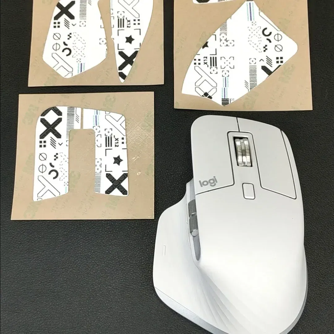 Color: DARK GRAY - Full Set DIY Mouse Skin Skates Side Stickers Anti-slip Tap for Logistic MX Master 3 3S Game Mouse DIY Handmade Mouse Skate