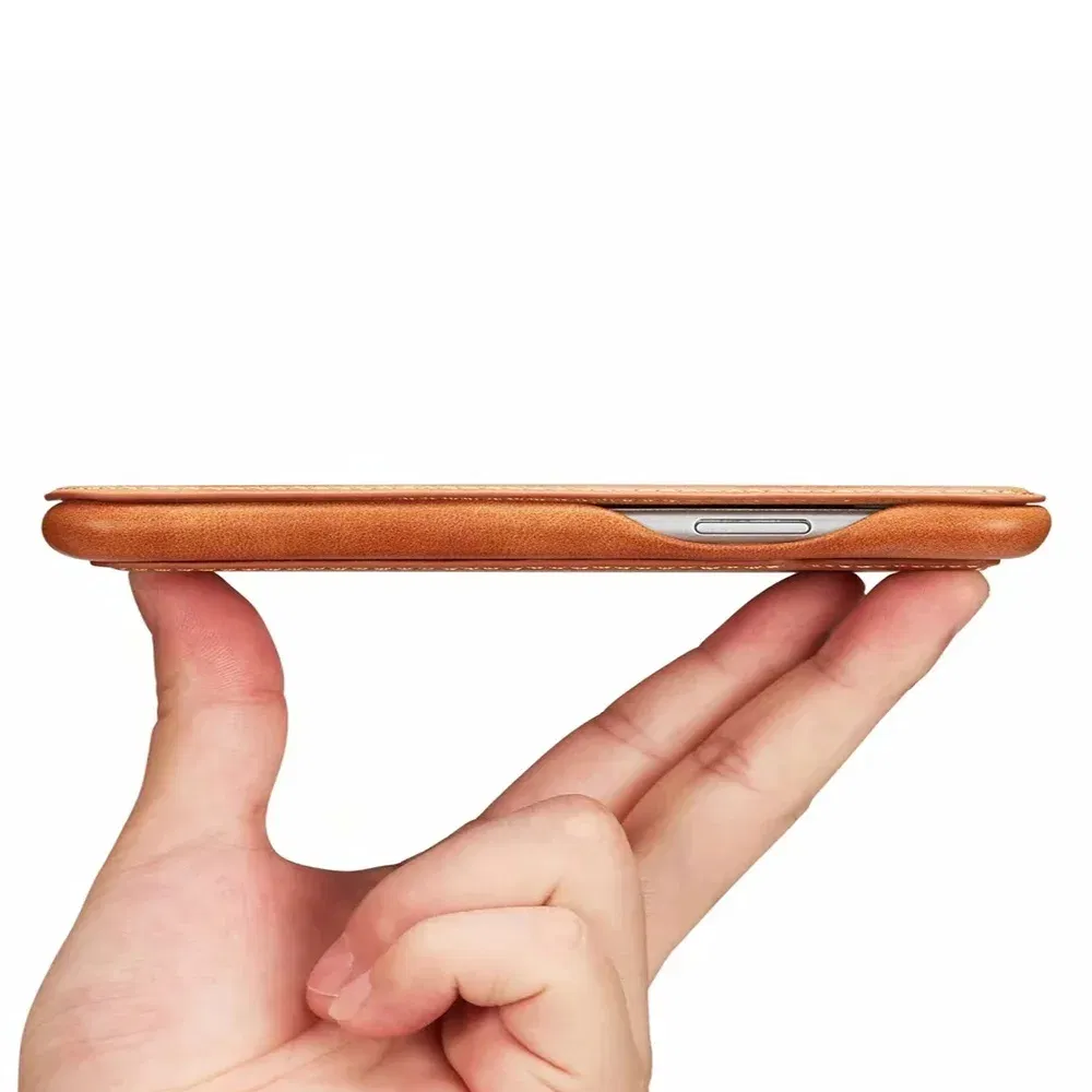 Color: Red, Material: Acrylic - Luxury Ultra Thin Leather Case Flip Cover for Samsung S24 S23 S22 S21 S20 FE Ultra Plus A53 A52s S10  A50 S9 Note 20 10