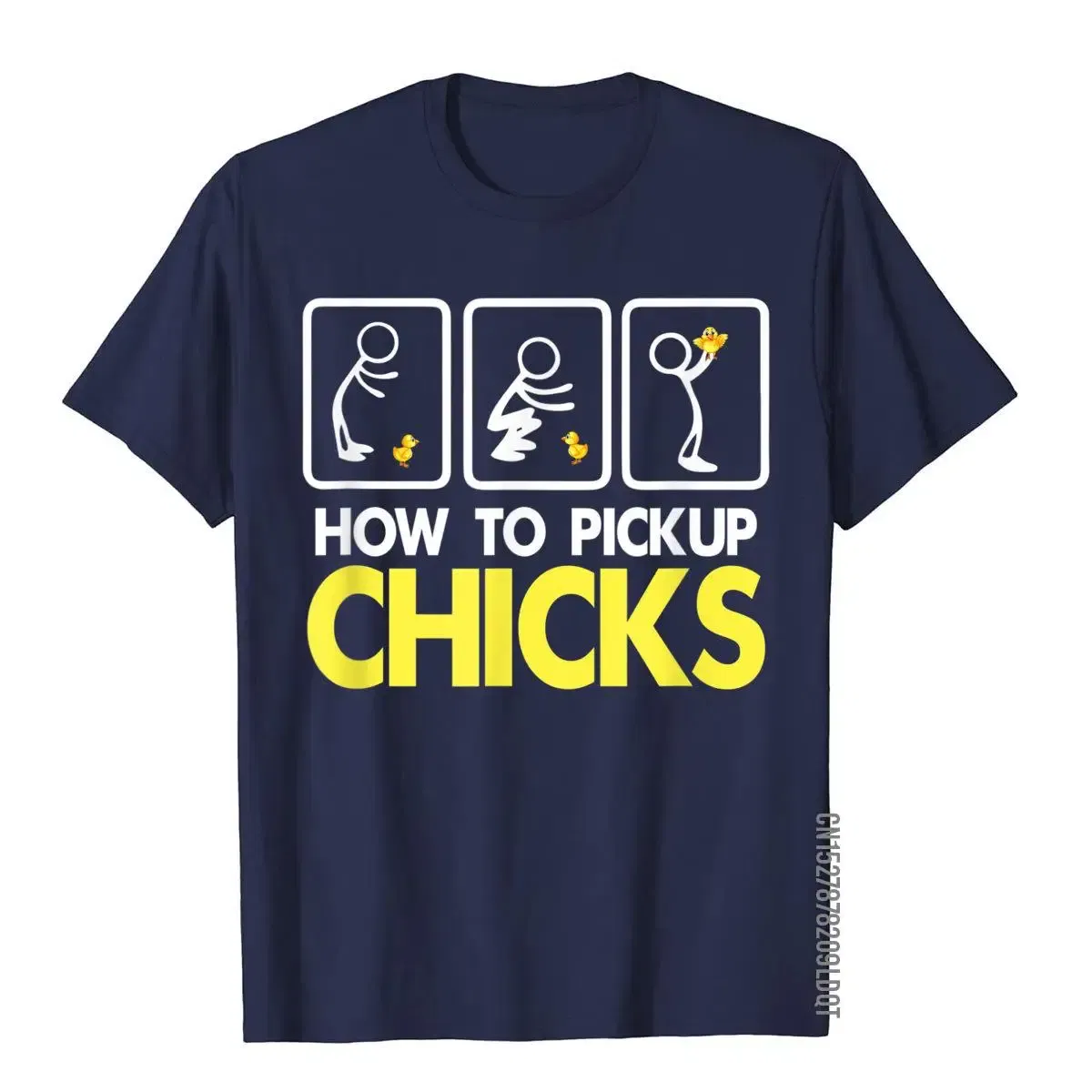 Color: ROYAL BLUE, Size: XXL - How To Pick Up Chicks Shirt Cute Pick Chicks 101 T-Shirt Cotton Tops & Tees For Men Printing Top T-Shirts Casual Hip Hop