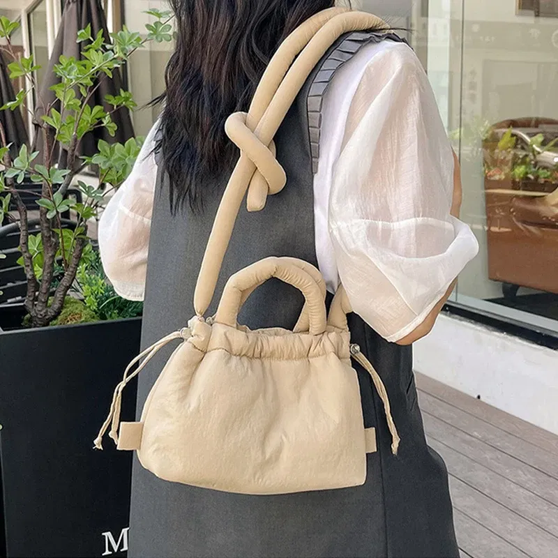 Color: black, Ships From: CHINA - Fashion Small Puffer Tote Bag Designer Padded Women Shoulder Bags Nylon Down Cotton Crossbody Bag Mini Lady Handbags 2024 Trend