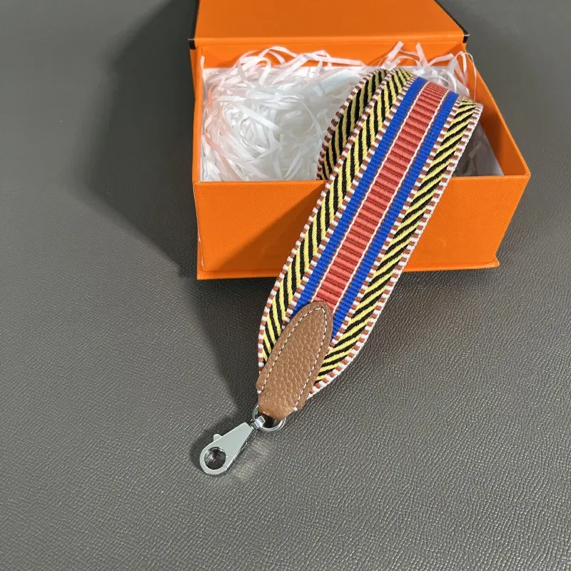 Color: Yellow, Size: 1/2" - Herbag Evelyn Replacement Shoulder Strap Gold Togo Cowhide Woven Canvas 5cm Wide Hand-Sewn