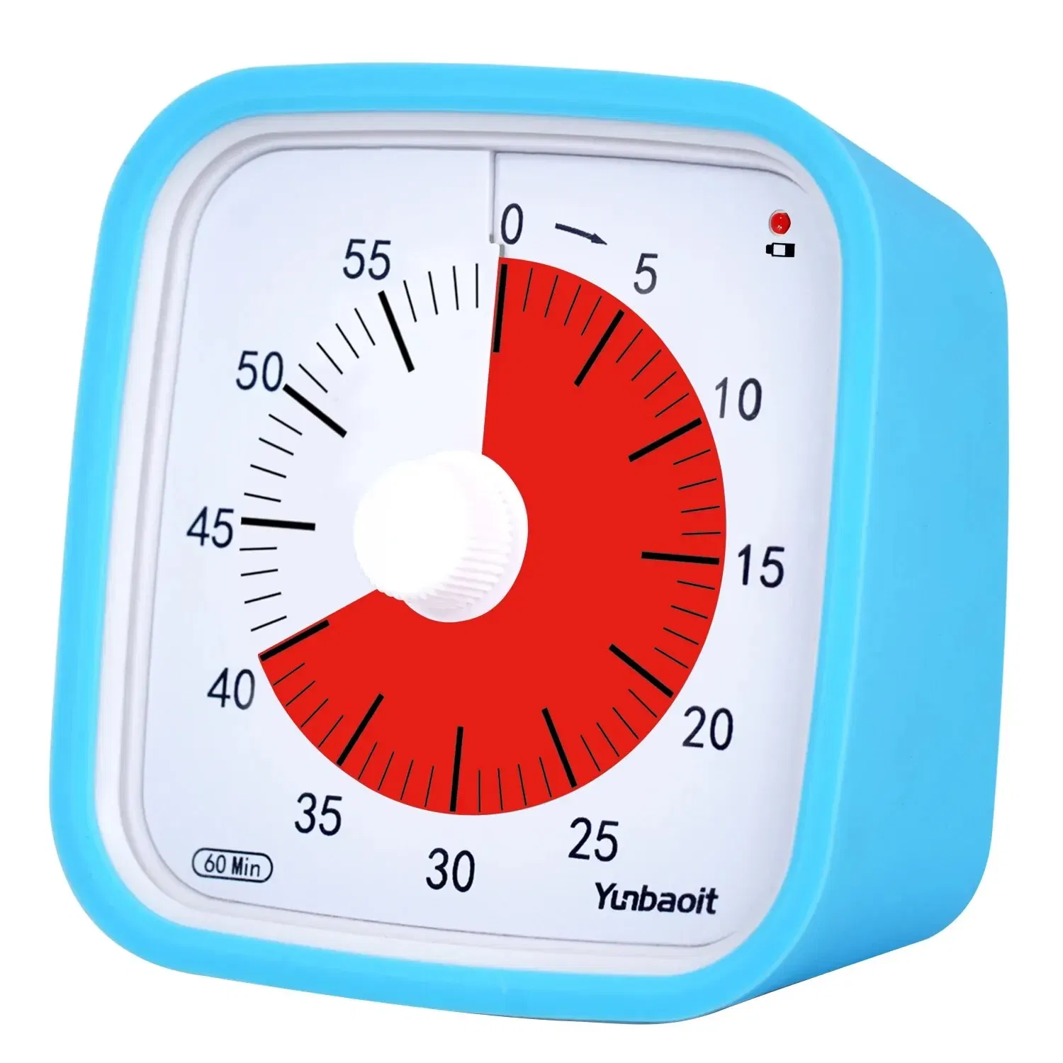 Color: Blue - Yunbaoit VT01 Upgraded 60 Minute Visual Timer with Protective Case Silent Countdown Timer for Kids