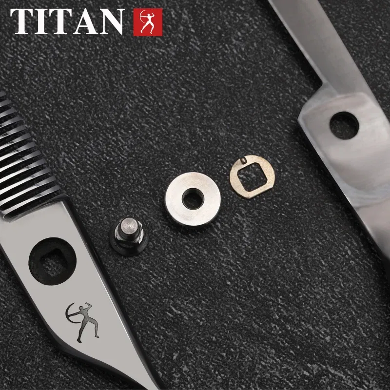 Color: Black - TITAN professional 6 inch hair  cut scissors cutting salon scissor  barber thinning shears hairdressing scissors