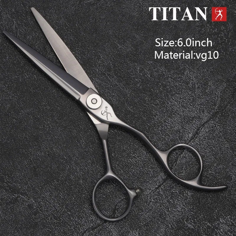 Color: Black - TITAN professional 6 inch hair  cut scissors cutting salon scissor  barber thinning shears hairdressing scissors