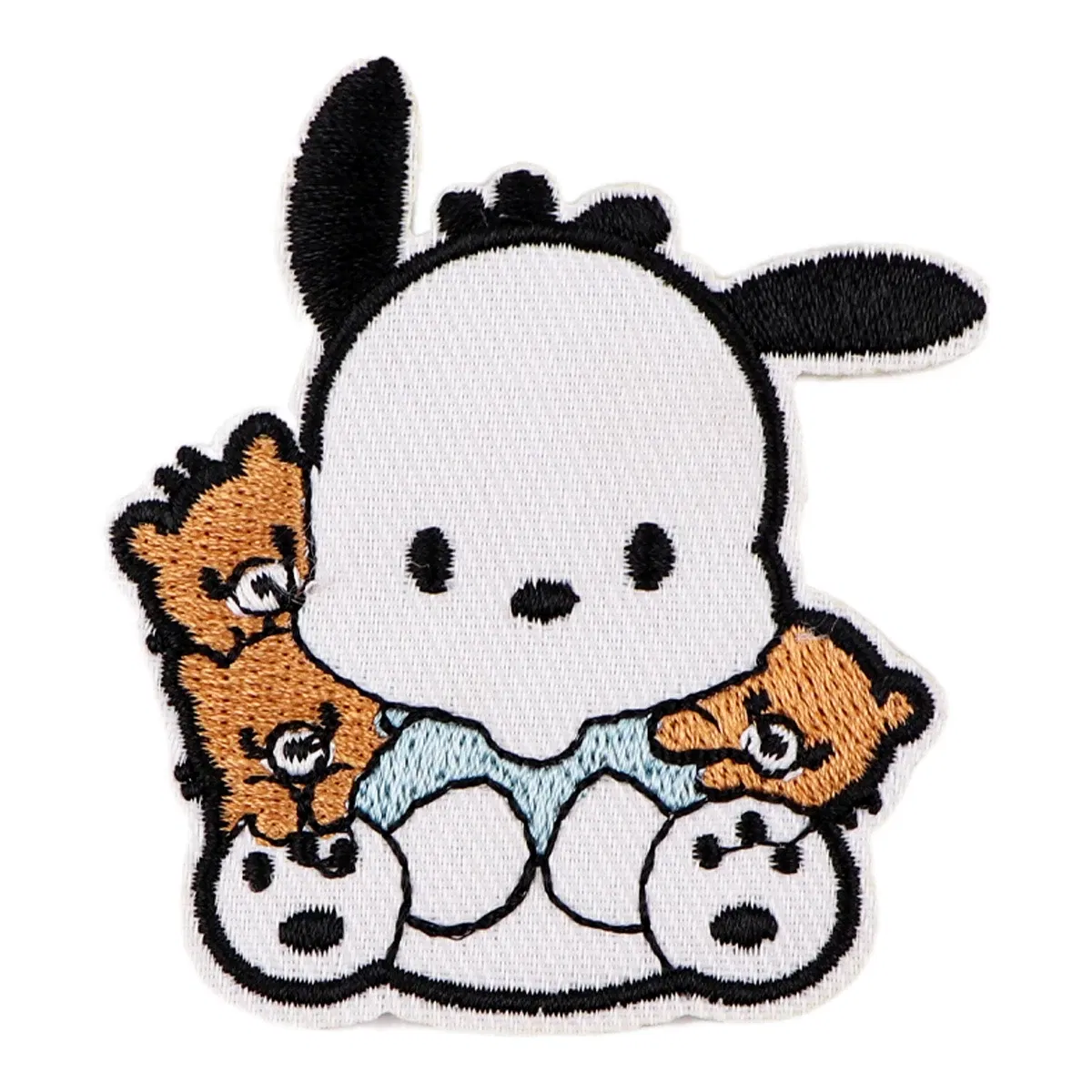 Color: Antique Copper - Anime White Dog Patches for Clothing Kawaii Embroidered Patches on Clothes Stickers DIY Ironing Appliques Jacket Jeans Stripes