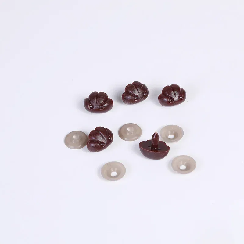 Color: Brown, Size: L - DIY 10Pcs 5/12/20MM Dog Nose Smooth Accessory Plug in Animal Plastic Personalized Nose Crochet Toy Doll Making Supply Plush Doll