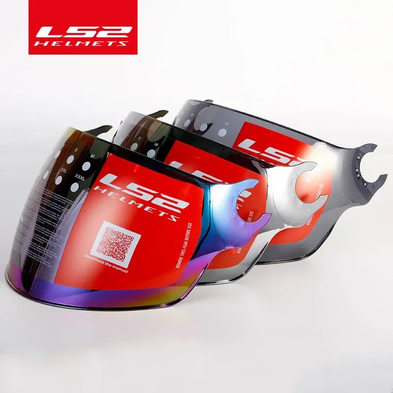Color: Black - Original LS2 of562 Helmet Visor Replace Sunglasses Extra Lens for Ls2 Airflow Helmets