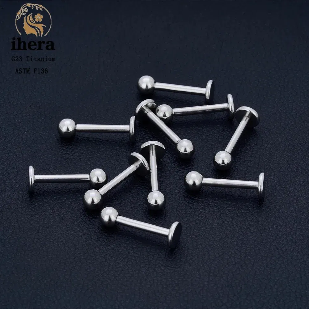 Metal color: ROSE GOLD COLOR, Ships From: CHINA, Main Stone Color: Blue - 10PCS G23 Titanium Labret Piercing Lip Ring 16G F136 Internal Thread Nose Stud Earring Tragus Helix Cartilage Piercing Jewelry