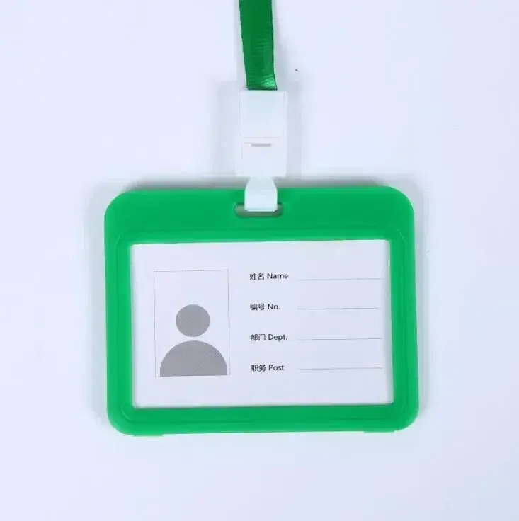 Color: Mineral Purple - Unisex Colorful Employee Id Case with Lanyard Double Side Id Credit Card Holder Access Bus Card Case Badge Holder Card Sleeve