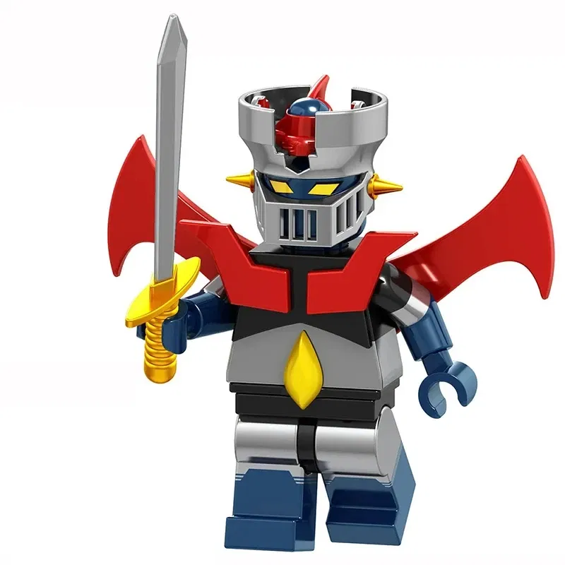 Color: GRAY - Mazinger Z Beast King Animation Comics Peripheral Toys Action Figure Small Doll Anime Collection Model Cool Gifts Assembling toy