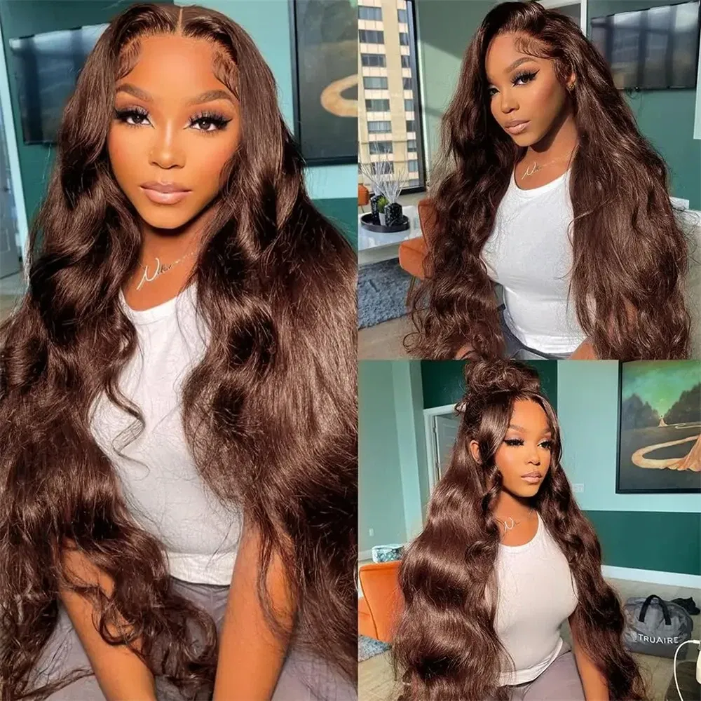Bulk Buy: 3Pcs/Lot, Material Grade: Remy Hair, Length: 24 24 24 - Brown Body Wave Bundles 100% Human Hair #4 Colored Brazilian Remy Hair Extensions Weave 3 PCS/Lot 30 Inch Raw Human Hair Bundles