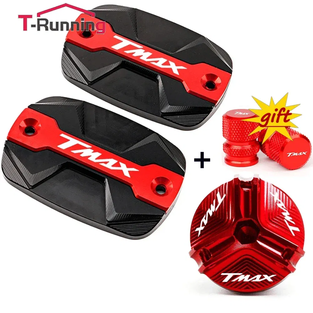 Color: Brown - For YAMAHA TMAX 530 500 560 TMax530 SX DX TECH MAX Accessories Motorcycle Brake Oil Fluid Cap Master Cylinder Reservoir Cover