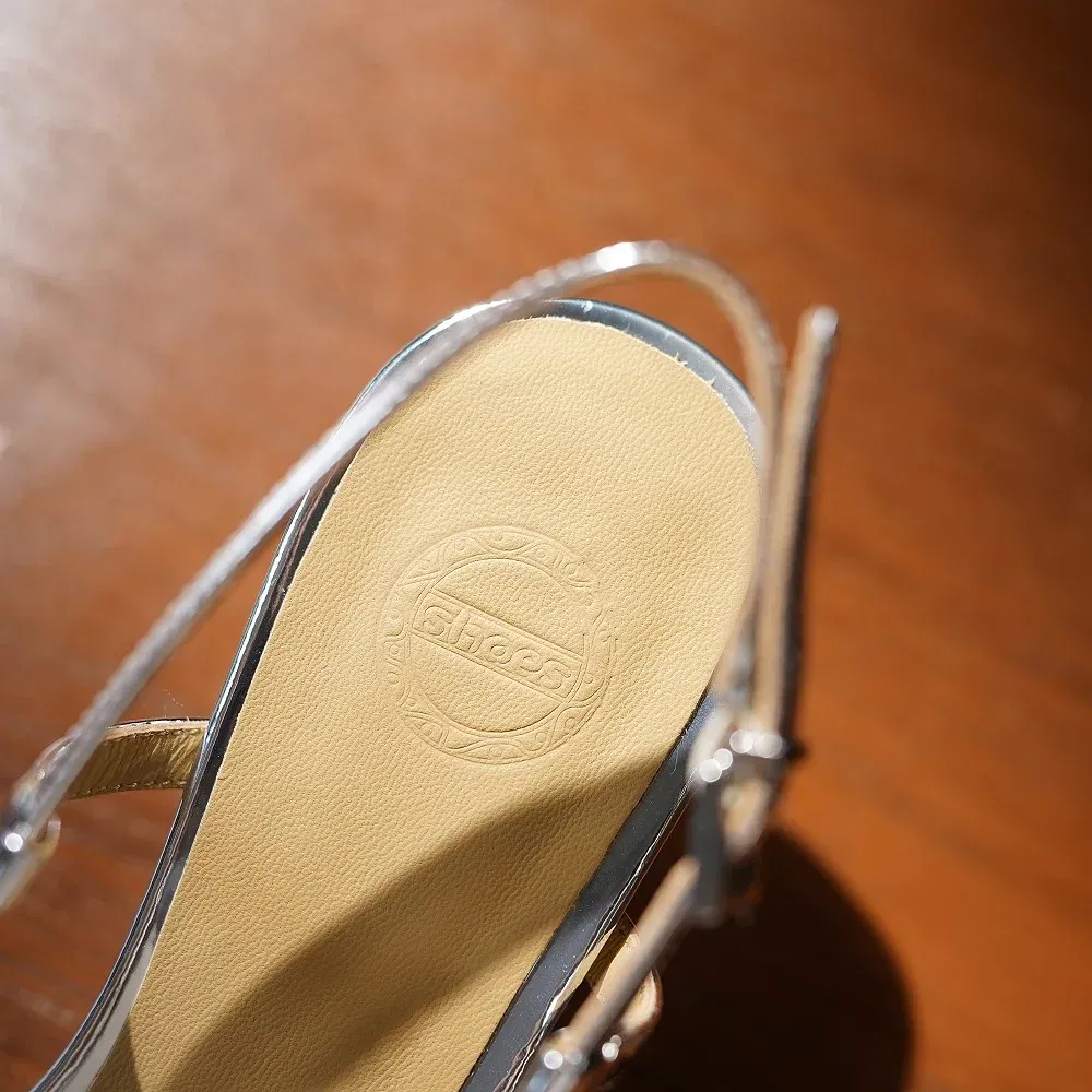 Color: Beige, Shoe Size: 34 - 【JOCHEBED HU?‘Sexy Genuine Leather Square Toe Women Sandals Thin High Heels Slingback Pumps Fashion Office Party Shoes 33-40