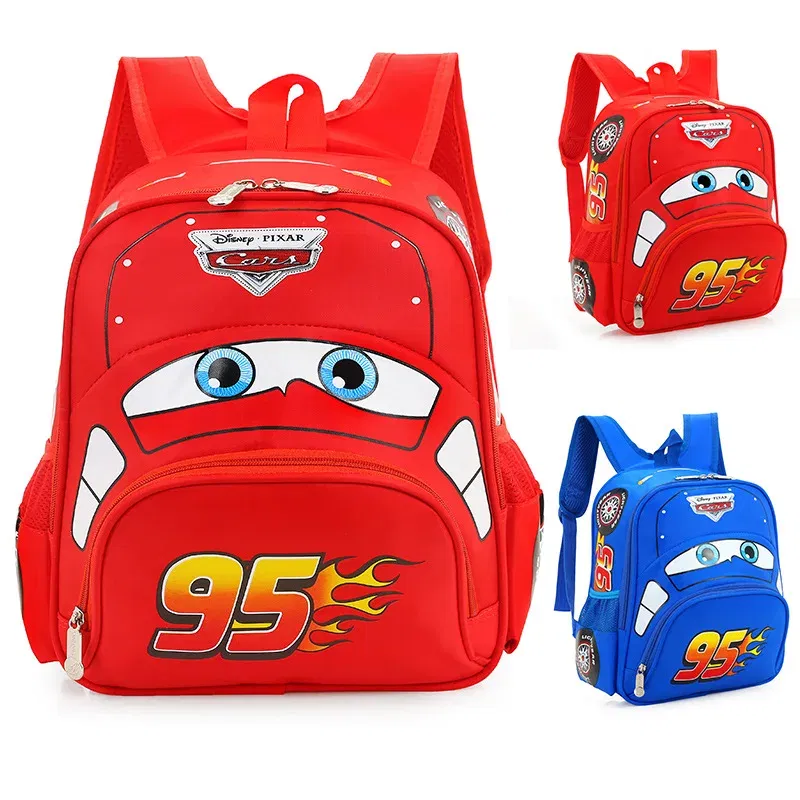 Color: Red - Disney  car children's bag kindergarten  boy safety backpack primary school students 3-6 years old
