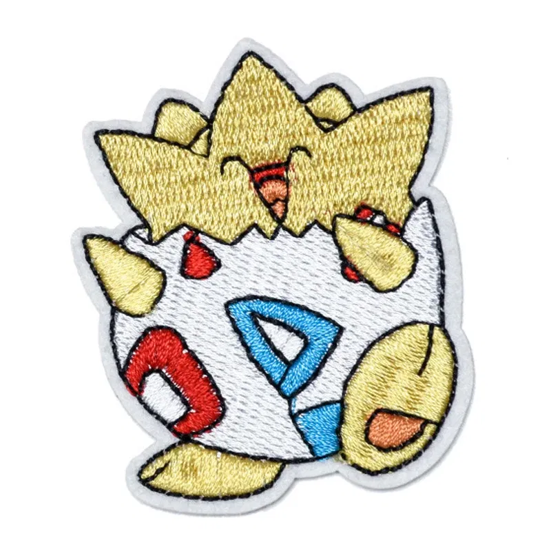 Color: Nickel-Free White - Kawaii Animals Patch Anime Game Embroidered Patches For Clothing DIY Iron on Patches For Clothes Cartoon Patch Stickers