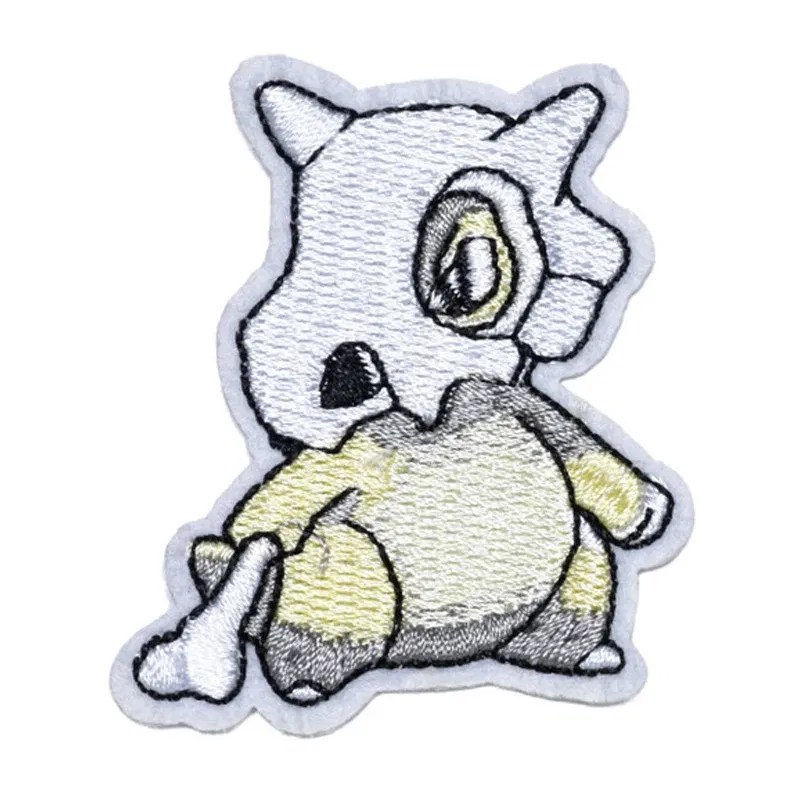 Color: Nickel-Free White - Kawaii Animals Patch Anime Game Embroidered Patches For Clothing DIY Iron on Patches For Clothes Cartoon Patch Stickers