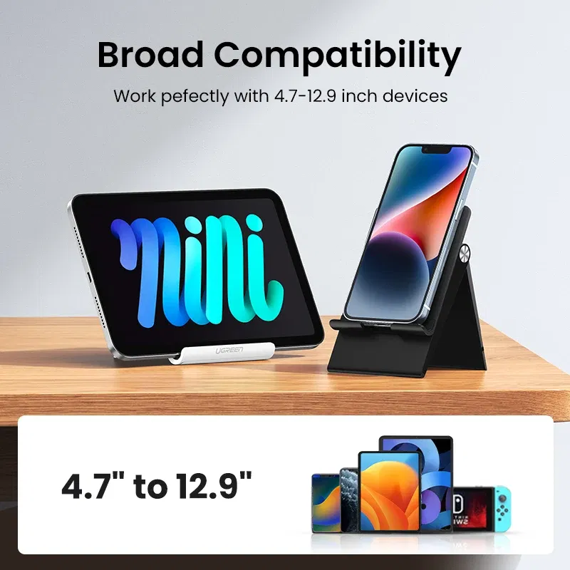 Color: Other, Ships From: CHINA - UGREEN Phone Stand Holder Desk Cell Phone Dock Stand for iPhone 16 15 14 Pro Max Adjustable Foldable Mobile Phone Holder Stand