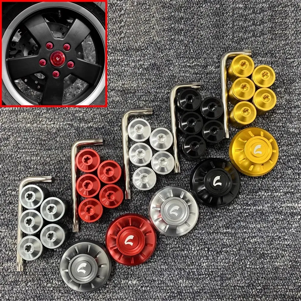 Color: Gold - For Piaggio Vespa GTS Sprint Primavera LX LXV 50 125 250 300 Scooter Accessories Wheel Hole Cover Cap